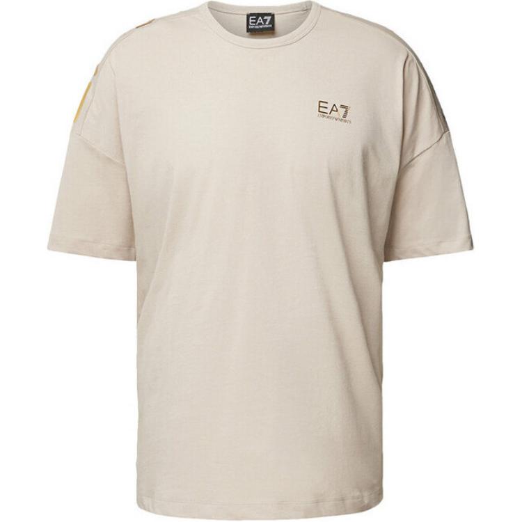 

Emporio Armani Letter And Number Print Crew Neck Casual Short Sleeve T-Shirt Men Tops Beige 6RPT10-PJ7CZ-1716 M
