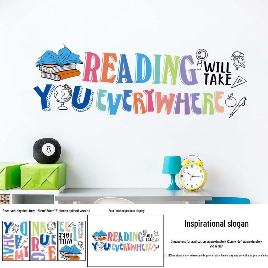 Chuanhao Motivational English Phrase Wall Stickers for Kids' Rooms and Classrooms