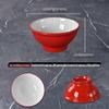 Melamine Noodle Restaurant Bowl - High-Footed, Imitation Porcelain for Wonton, Soup, Beef Rice Noodles, Mala Tang