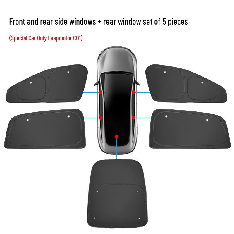 Leapmotor C01/C11 Window Sunshade: Privacy, Lightproof, Heat Insulation, Anti-Peeping Protection