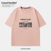 Amerikaans Retro Plus Size Katoenen Unisex T-shirt - Oversized Trendy Ontwerp voor Koppels