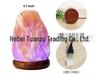 USB Himalayan Crystal Salt Lamp with LED Color-Changing Function for Computer Use