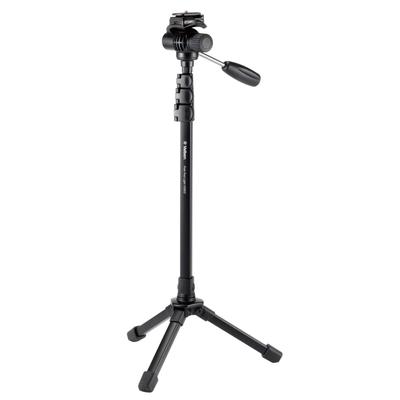 Velbon Pole Pod Light Video Lever Leg Compact Fluid Quick Shoe Aluminum 420022 Monopod, 4-Section/1-Section Lock, 20mm/17mm Diameter, Head,