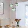 Oeny Chinese Style Leaf Pattern Glass Pendant Light