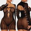 Hot Sexy Short Lace Strapless Dress Women Sexy Lingerie Hollow Out Sheer Bodycon Dress Fashion Outfits Porn Underwear Sexy Set
