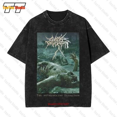 Authentisches Rinderenthauptungsband Anthropozän-Aussterben Vintage Übergroßes T-Shirt Yco3