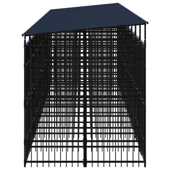 VidaXL Chenil d'Extérieur avec Toit pour Chiens Acier 16,59 m² Cage Enclos 3097954