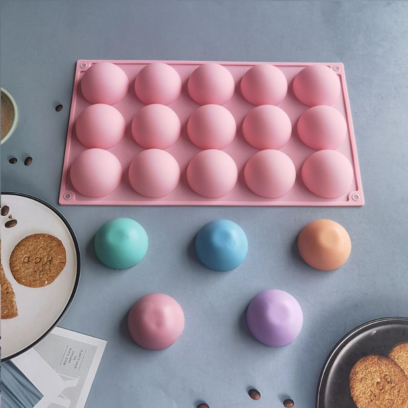 3D Ball Round Half Sphere Silicone Mold For Diy Baking Pudding Mousse Chocolate Eco-Friendly Cake Mold Kitchen Accessories Tools
