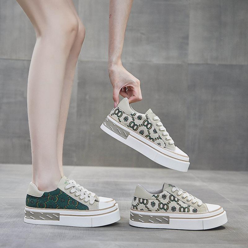 Chaussures en Toile pour Femmes 2022 Printemps Été Trendyol Chaussures de Marche Décontractées Designer Chaussures Vulcanisées Confortables