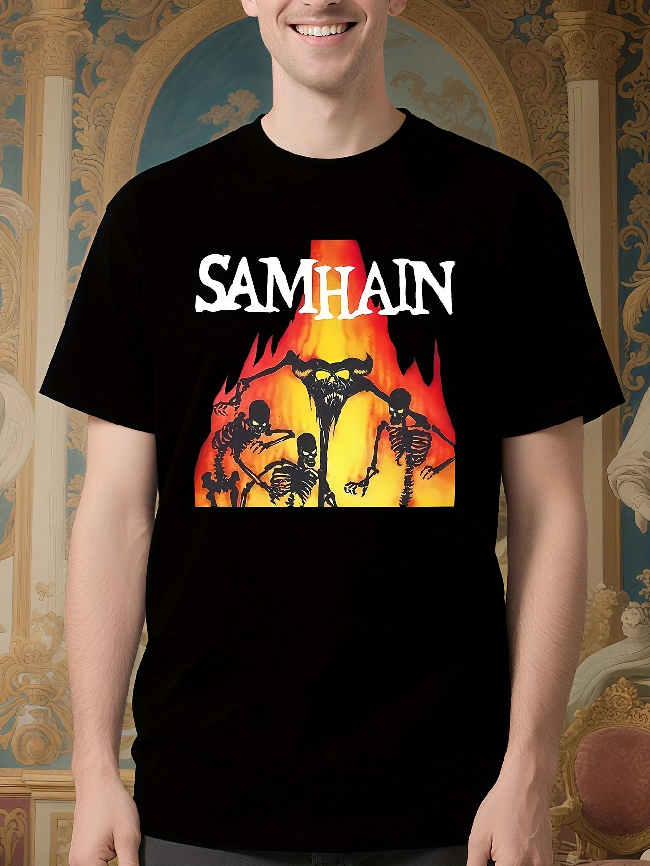 SAMHAIN Band Heavy Metal Graphic Tshirt - Black Short Sle... S
