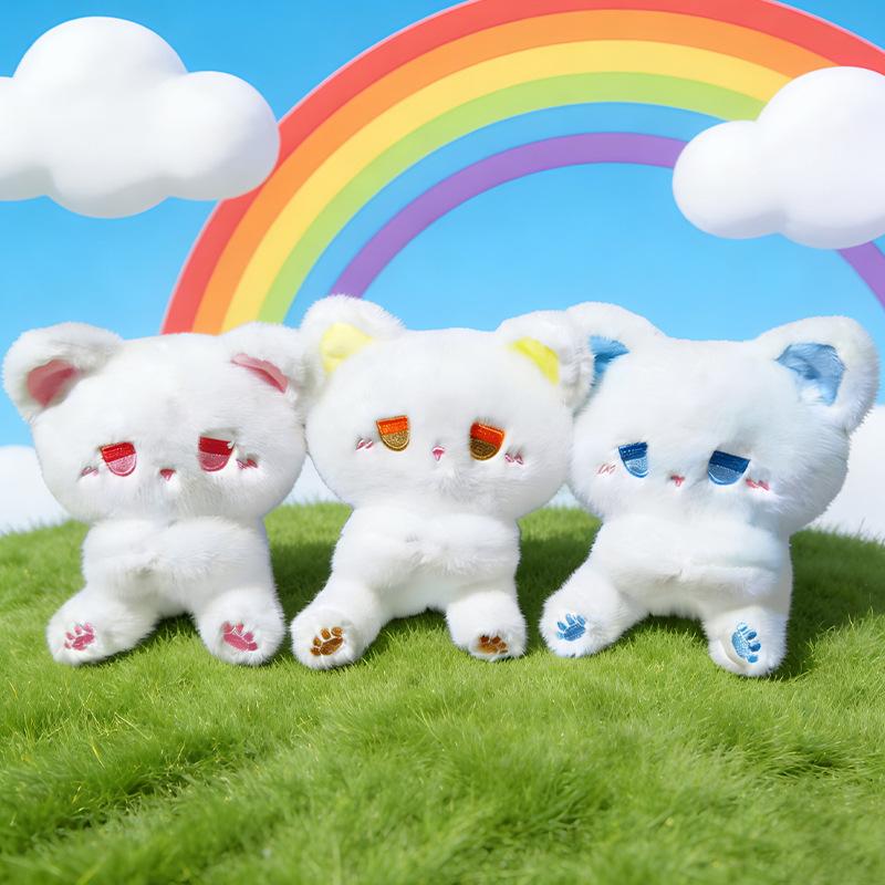 Peluche Gatto Tonto Bambola Emo Creativa Carina di Alto Valore Animale di Peluche Virale Regalo di Compleanno per Ragazza 30cm