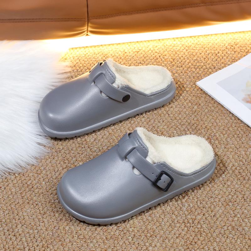 2025 Fleece-lined Non-slip Thick Sole EVA Cotton Slippers for Men and Women