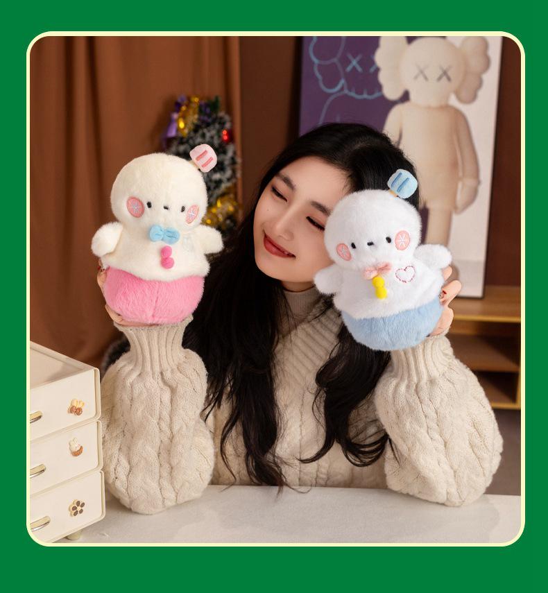Cute Snowman & Santa Plush Christmas Ornaments - Holiday Decoration Gifts.