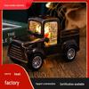 Christmas Snowfall Lantern Truck Ornament: Water-Filled Decorative Craft Toy Gift