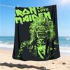 1pc Iron Maiden Outdoor Flannel Blanket Gift For Boys Girls Adults, Family Friends