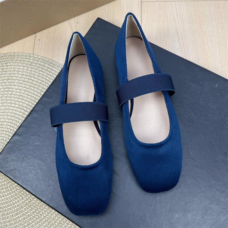 Fashion Flat Shoes for Women Retro Square Toe Shallow Mouth New Summer Ballet Mary Jane Shoes Plus Size Casual Women's Shoes 42 43