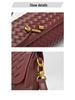 Handmade Woven Leather Baguette: Soft, Solid Color Crossbody Handbag for Women