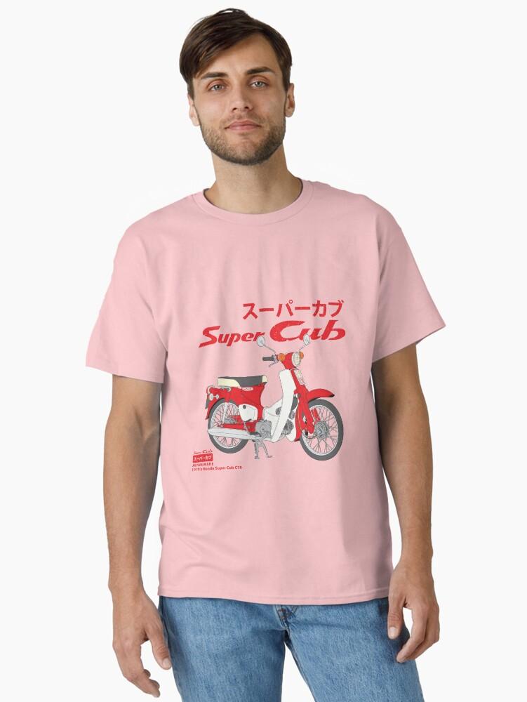 Honda Mens and Womens Tshirt Summer Cotton Tee Honda Super Cub C70 Shortsleeved Spring Autumn Motorcycle Cycling Top