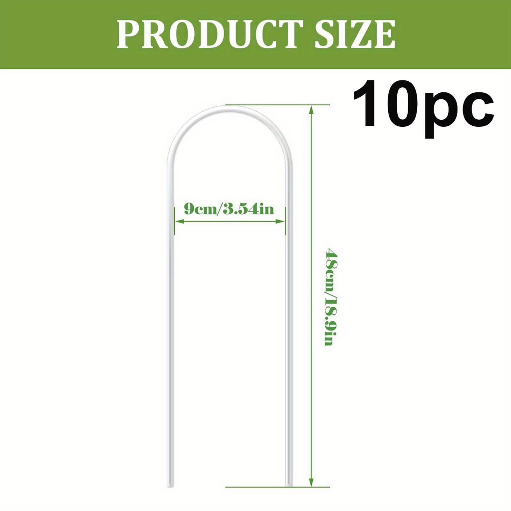 10pcs U-Shaped Acrylic Plant Climbing Frames - Transparent, Durable Support for Potted Plants, Ideal for Indoor Vines & Flowers