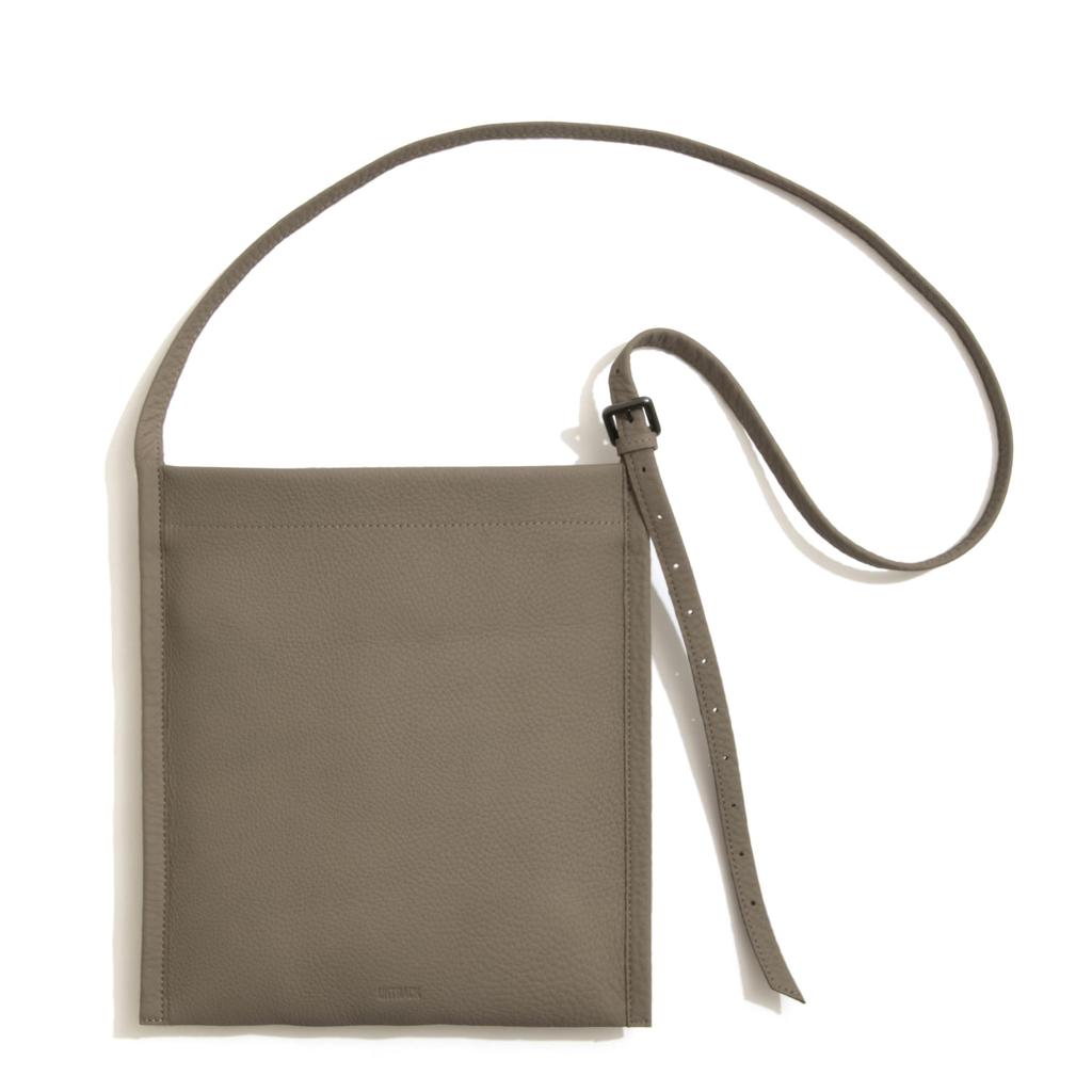 UNTRACK ECCO Sacoche Shoulder Taupe Bag, Leather, No. 60413, Men's,