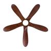52-Inch Ceiling Fan with Light and Remote Control, Five Solid Wood Blades, 3CCT, dimmable, six speed settings, for bedrooms/living rooms/guest rooms