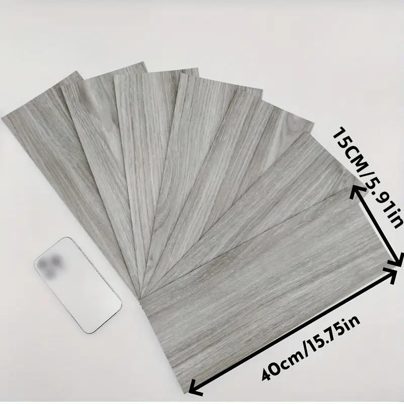 10/20pcs 40x15cm Self-adhesive Floor Sticker DIY Wood Grain Wall Sticker Waterproof Heat Resistant Imitation Wall Tiles