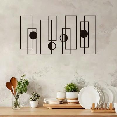 Modern Texture Metal Wall Art Set of 4 Rustproof Waterproof Bathroom Living Room Decor
