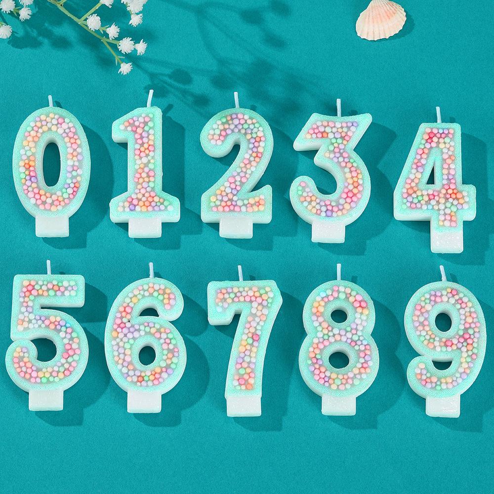 Macaron Colored Foam Balloon Number Candle - DIY Birthday Cake Decor