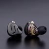 KZ ZAX (7BA+1DD) Hybrid HiFi Earphones, Made in China with 10mm PEK Dynamic Drivers and 7 Original Balanced Armature Drivers (No Mic, Black)
