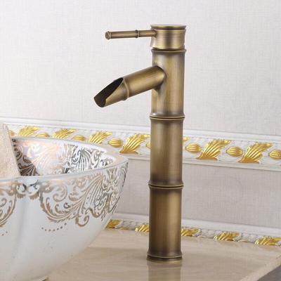 Retro Copper Bamboo Basin Faucet