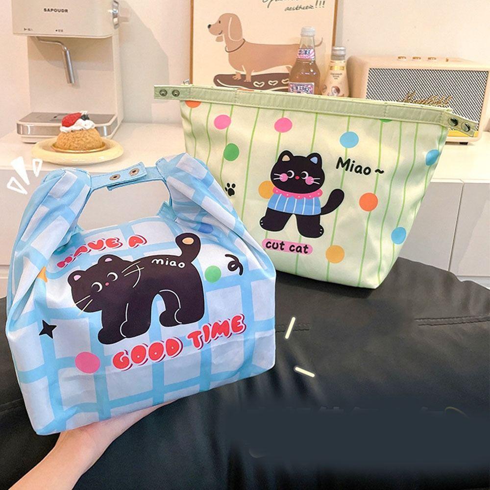 Lehká Roztomilá Termo Taška na Oběd Velká Kapacita Kosmetická Taška Přenosný Sáček na Skladování Jídla Kempování