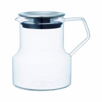 KINTO CAST for Black Microwave and Dishwasher Product 23088 One-Touch Teapot, 700ml, Heat-Resistant Glass, Tea, Safe, Number