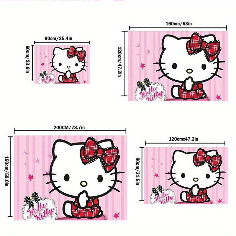 1pc Sanrio Hello Kitty Mermaid Printed Office Carpet Rectangle Rug Under The Table,Perfect Room Decor for Living Room, Bedroom, Kitchen, Non-slip Floo