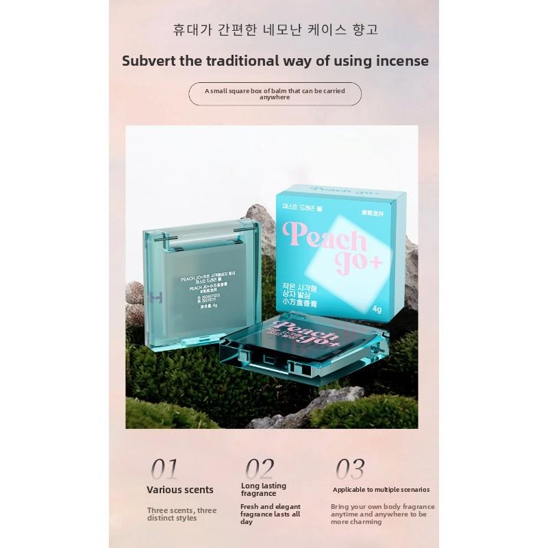 Small Box Solid Balm Perfume White Peach Oolong Balm Lasting Light Fragrance Girl Student Girl