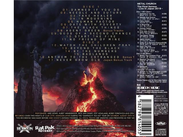 [CD] The Final Sermon Live In Japan 2019 Metal Church RBNCD-1405 Živá nahrávka