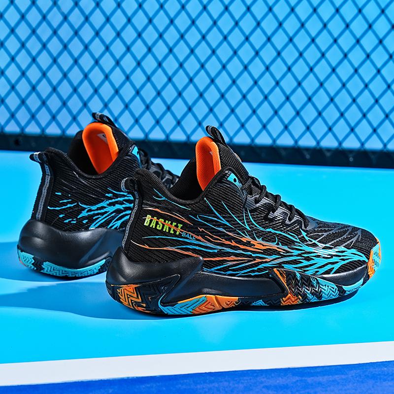 Mens Big Size Basketball Shoes High Top Athletic Sneakers Breathable Cushioning Training Shoes for Outdoor Sports Large Feet