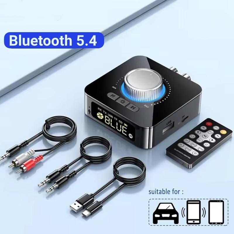 Bluetooth 5.4 Receiver Transmitter 3.5mm AUX RCA TF/U-Disk Jack Stereo Wireless Audio Adapter LED Display for Car Kit TV PC