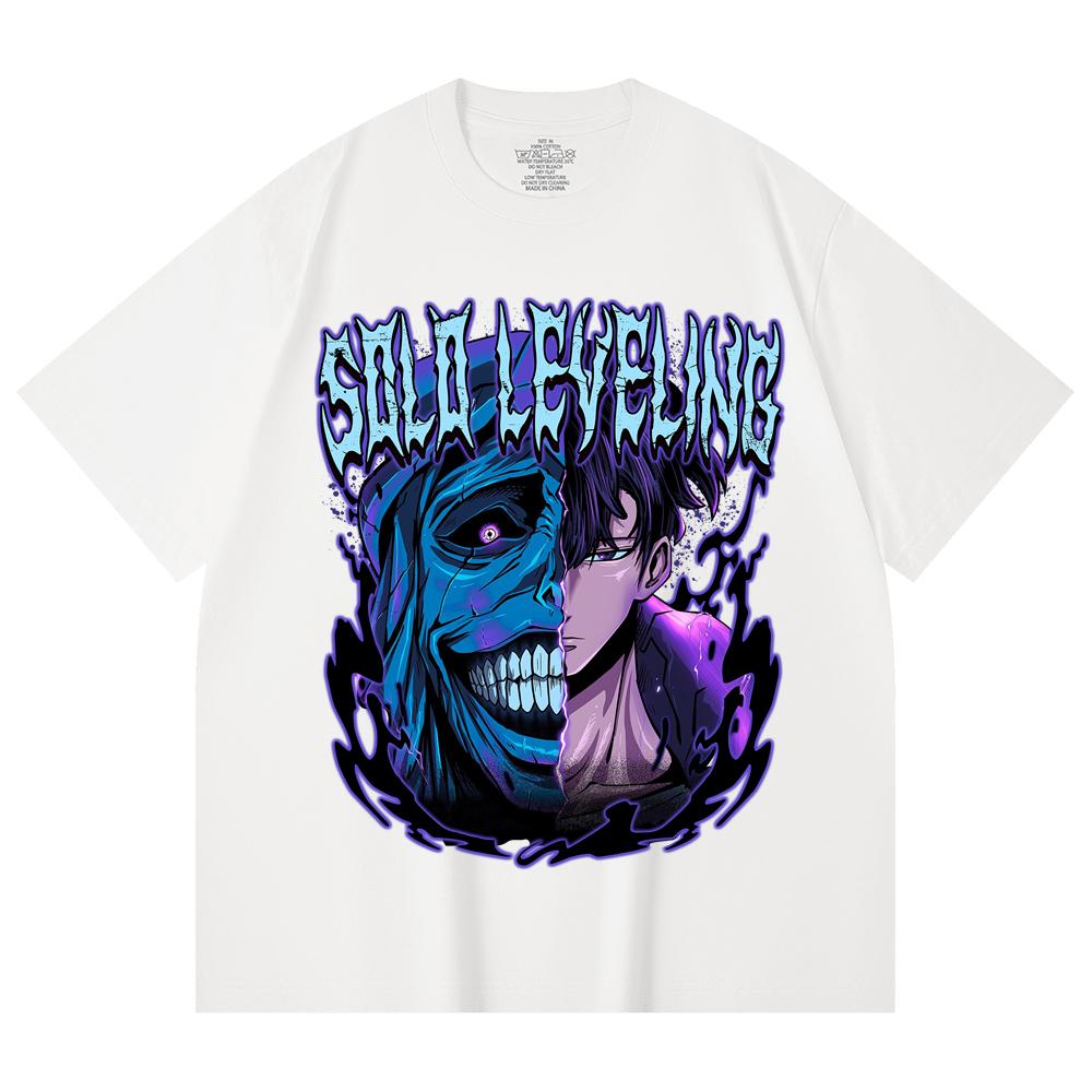 100% Cotton Solo Leveling V20 Print Unisex Heavy Cotton T Shirt