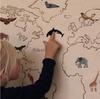 Nordic Animal Embroidery Canvas Tapestry - Children's Room Decor & Photography Props