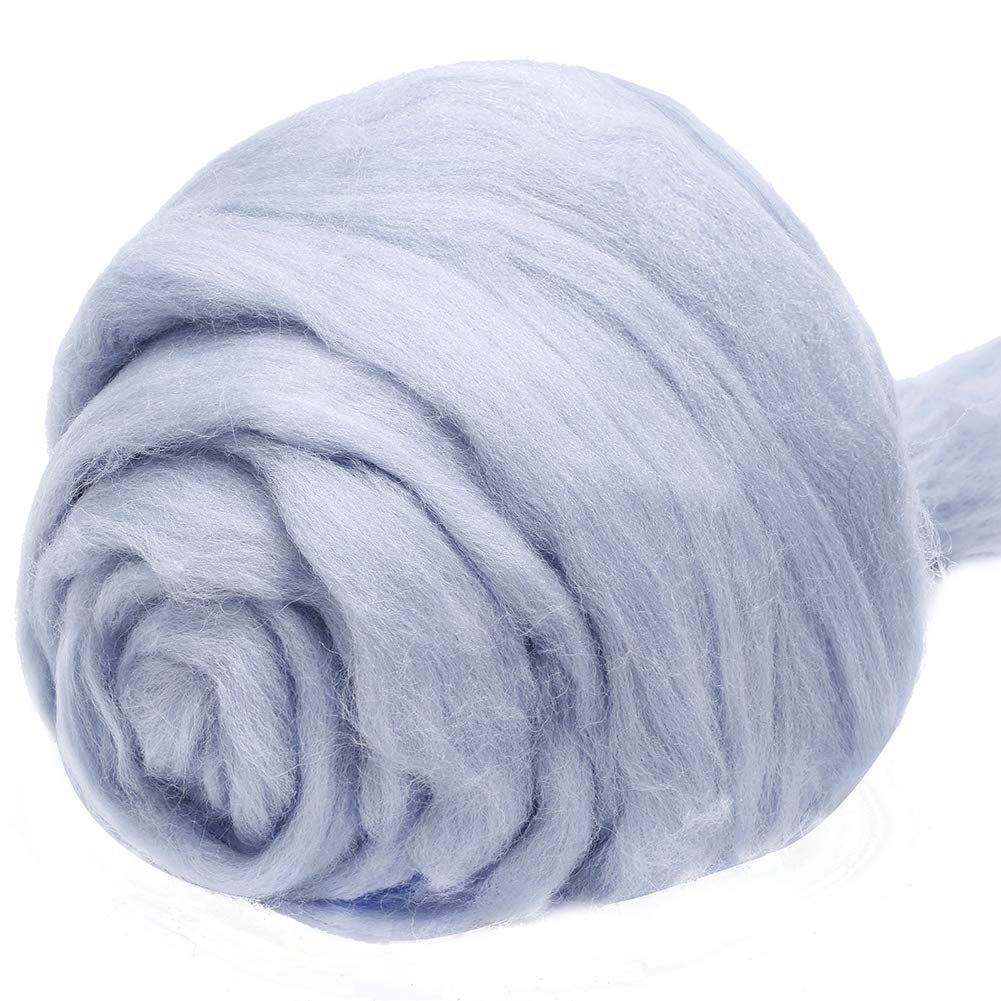 Fenrry 100g Yün Roving İplik Elyaf Roving Yün Üstü Yün Keçe Malzemeleri Saf Yün Kalın İplik Eğirme Kendin Yap El Eğirmesi için