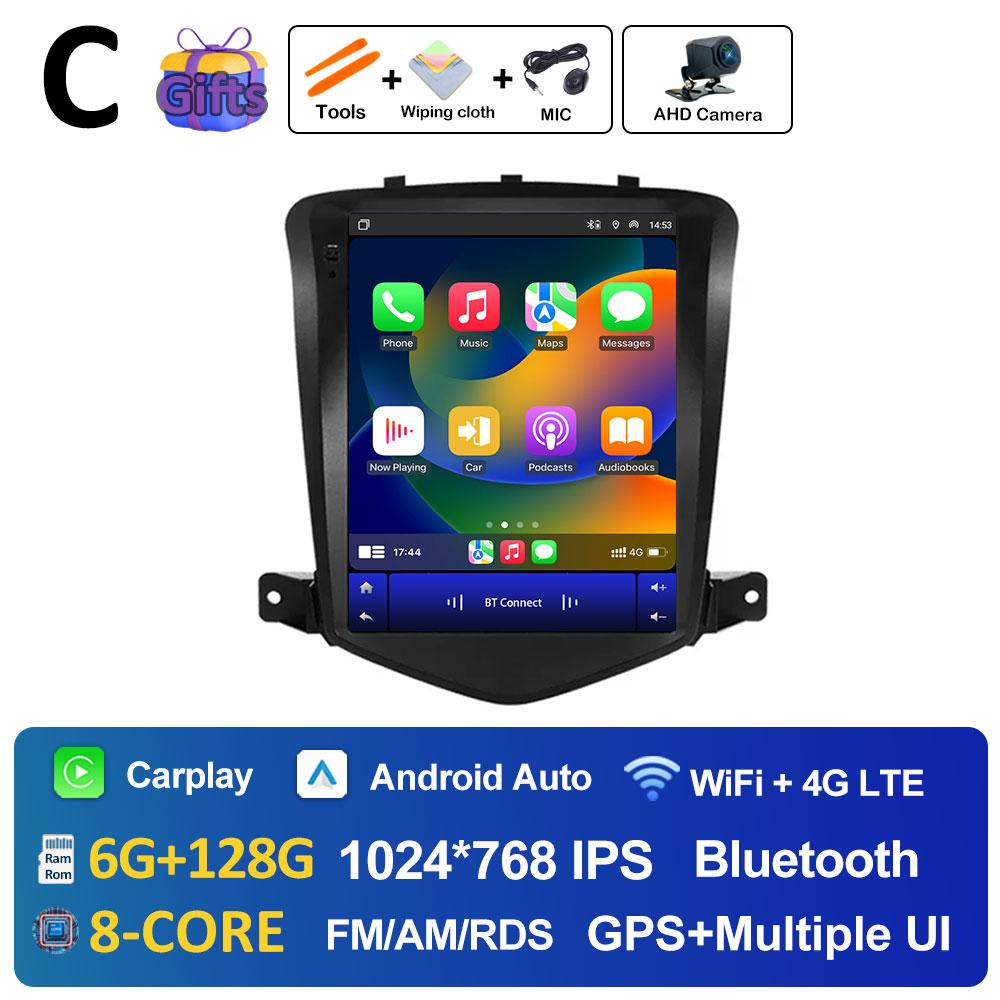 For Chevrolet Cruze 2008 2009 2010 2011 2012 2013 - 2019 Android 14 Wireless Carplay Navigation GPS Bluetooth WIFI Accessories