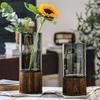 Elegant Transparent Flower Vase Hydroponic Plants Hydroponic Flower Pot Decorative Bottles  Home