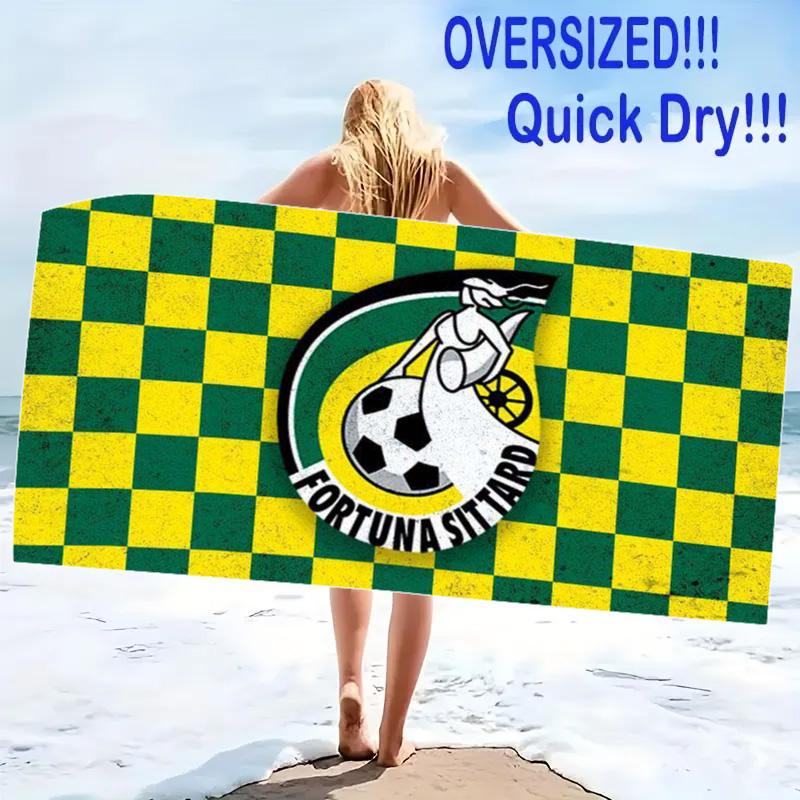 Fortuna Sittard Print Beach Towel, Large Soft Quick Dry Towel for Beach Camping Swimming