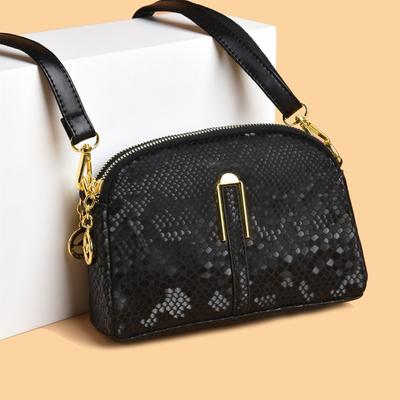 Casual Shell Bag with Multiple Pockets and Large Capacity PU Women's Bag Simple Single-shoulder Crossbody Bag