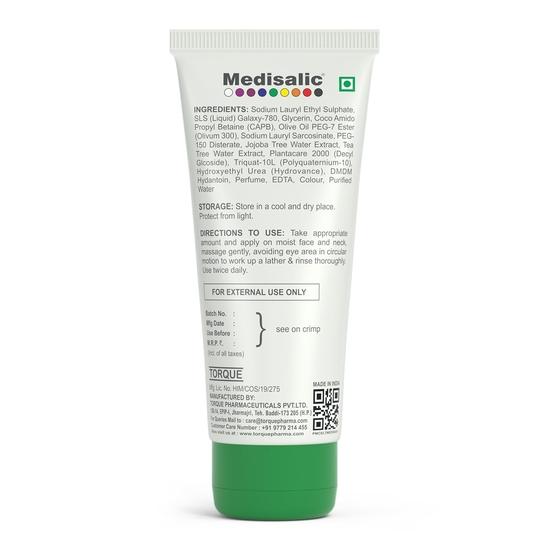 Medisalic Face Wash - Enriched with Jojoba and Tea Tree Extracts-For All Skin Types-100ml (Pack of 3)