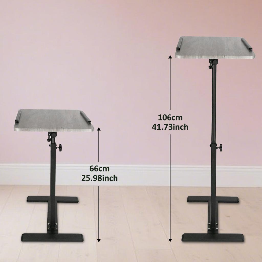 For Work Study Mobile Standing Desk Laptop Table Home Bed Table Bedside Table Over Bed Table Adjustable Height Spacious Tabletop