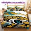 Jacksonville Jaguars Pattern Bedding Quilt Set Quilt Cover Pillowcase Home Decoration Birthday Gift (1 * duvet cover + 2 * pillowcase, without core)