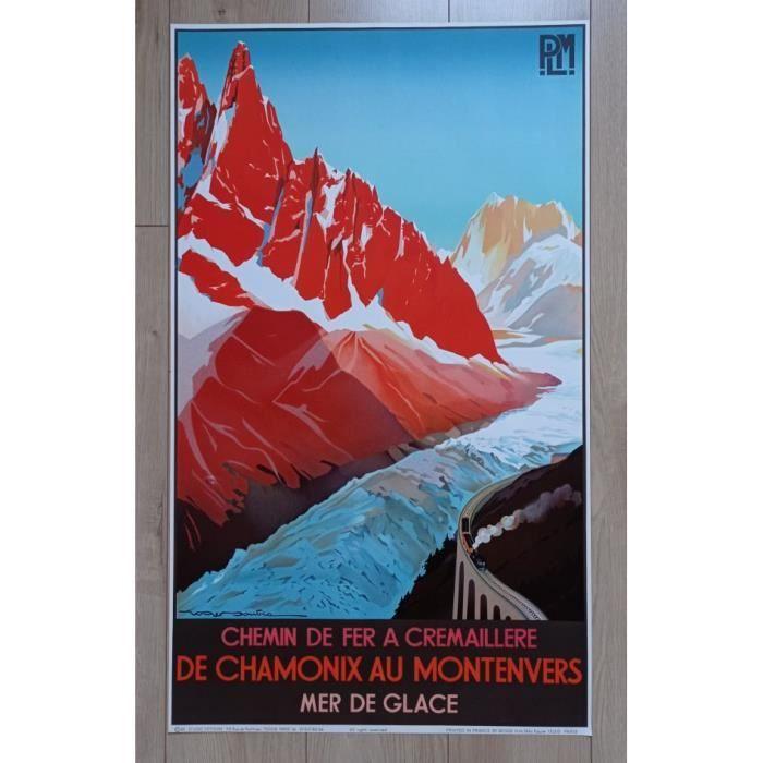 

Lithographie - PLM - Chamonix Mer de Glace - 58x98cm - Roulée - Vintage