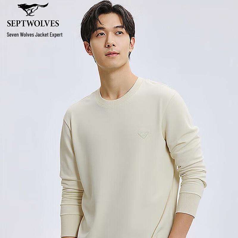 SEPTWOLVES Men's Terry Crewneck Sweatshirt