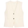 Zaprha 2025 Summer New Classic Western Style Knitted V-neck Sleeveless Texture Vest Top 4192057